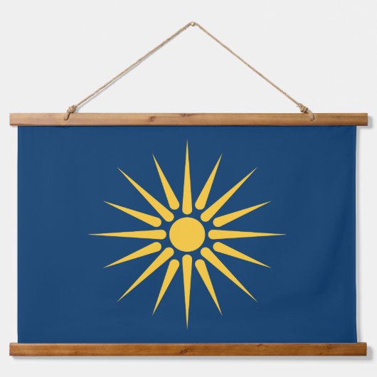 Wall Tapestry with flag of Macedonia, Greece Hangend Wandkleed (Voorkant)