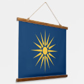 Wall Tapestry with flag of Macedonia, Greece Hangend Wandkleed (Gebogen)