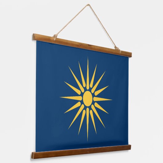 Wall Tapestry with flag of Macedonia, Greece Hangend Wandkleed (Gebogen)