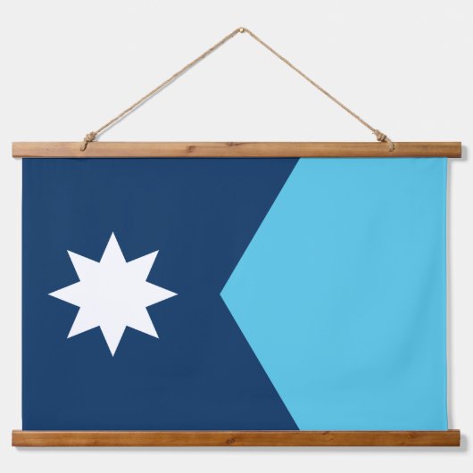 Wall Tapestry with flag of Minnesota, USA Hangend Wandkleed (Voorkant)