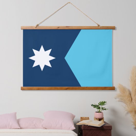 Wall Tapestry with flag of Minnesota, USA Hangend Wandkleed (Slaapkamer)