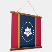 Wall Tapestry with flag of Mississippi State, USA Hangend Wandkleed (Gebogen)