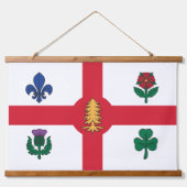 Wall Tapestry with flag of Montreal, Quebec Hangend Wandkleed (Voorkant)