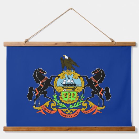 Wall Tapestry with flag of Pennsylvania, VS. Hangend Wandkleed (Voorkant)