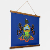 Wall Tapestry with flag of Pennsylvania, VS. Hangend Wandkleed (Gebogen)