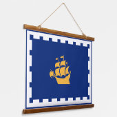 Wall Tapestry with flag of Quebec City, Canada Hangend Wandkleed (Gebogen)
