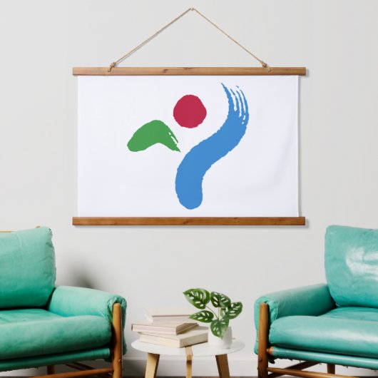 Wall Tapestry with flag of Seoul, South Korea Hangend Wandkleed (Woonkamer)