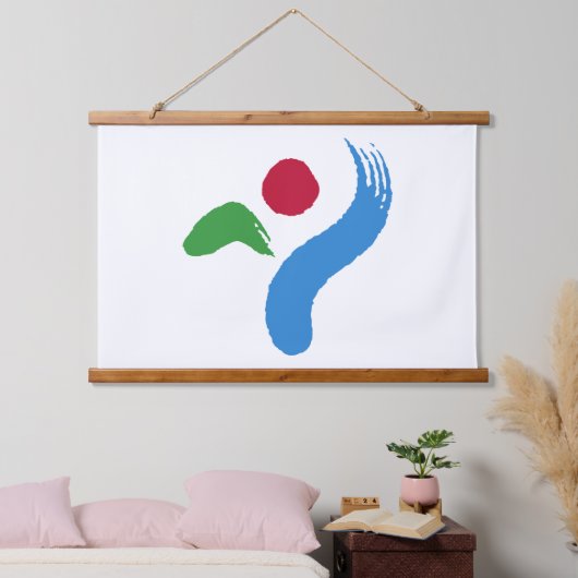 Wall Tapestry with flag of Seoul, South Korea Hangend Wandkleed (Slaapkamer)