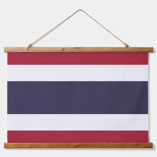 Wall Tapestry with flag of Thailand Hangend Wandkleed (Voorkant)