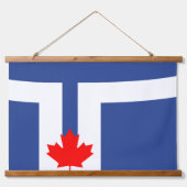 Wall Tapestry with flag of Toronto, Canada Hangend Wandkleed (Voorkant)