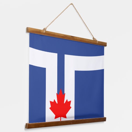 Wall Tapestry with flag of Toronto, Canada Hangend Wandkleed (Gebogen)