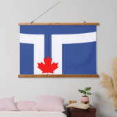 Wall Tapestry with flag of Toronto, Canada Hangend Wandkleed (Slaapkamer)