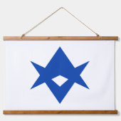 Wall Tapestry with flag of Toyota City, Japan Hangend Wandkleed (Voorkant)