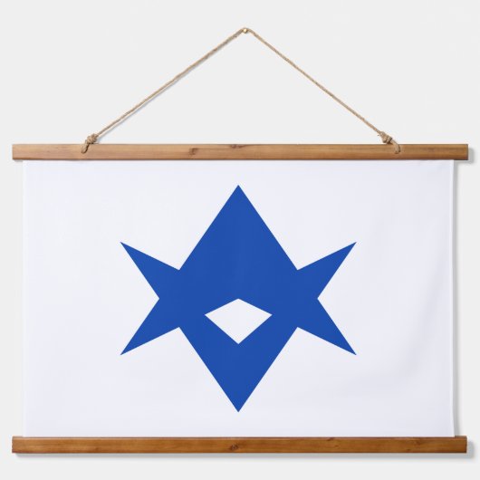 Wall Tapestry with flag of Toyota City, Japan Hangend Wandkleed (Voorkant)