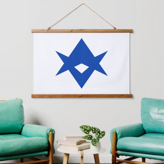 Wall Tapestry with flag of Toyota City, Japan Hangend Wandkleed (Woonkamer)