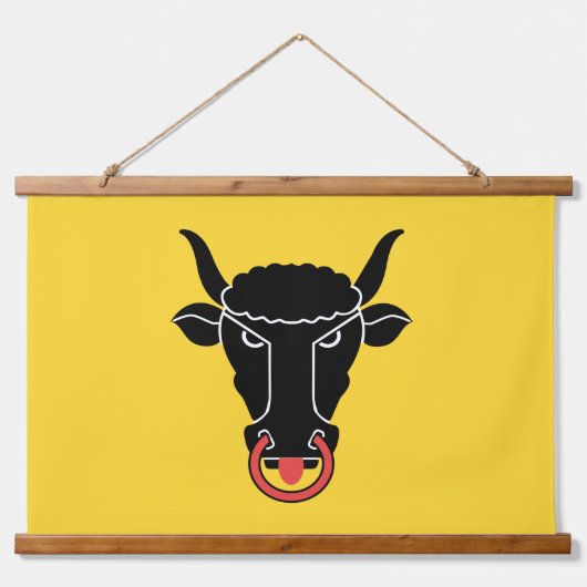 Wall Tapestry with flag of Uri, Switzerland Hangend Wandkleed (Voorkant)