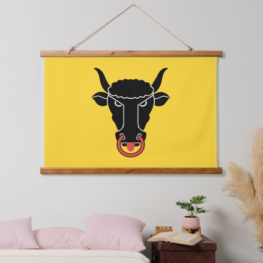 Wall Tapestry with flag of Uri, Switzerland Hangend Wandkleed (Slaapkamer)