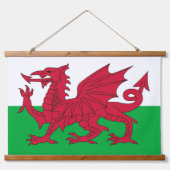Wall Tapestry with flag of Wales, Verenigd Koninkr Hangend Wandkleed (Voorkant)
