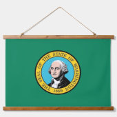 Wall Tapestry with flag of Washington, VS. Hangend Wandkleed (Voorkant)