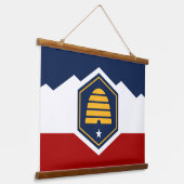 Wall Tapestry with new flag of Utah, USA Hangend Wandkleed (Gebogen)