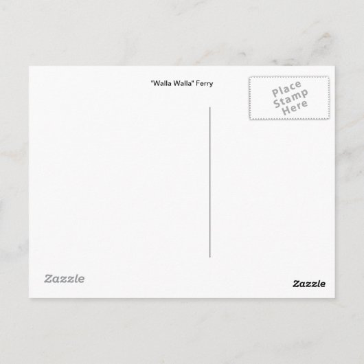 Walla Walla Ferry Briefkaart (Achterkant)