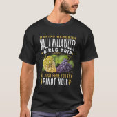 Walla Walla Valley Girls Trip 2023 Wijndruif Wijn T-shirt (Voorkant)