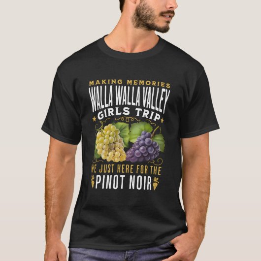 Walla Walla Valley Girls Trip 2023 Wijndruif Wijn T-shirt (Voorkant)
