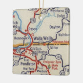 Walla Walla WA  kaart Keramisch Ornament (Links)