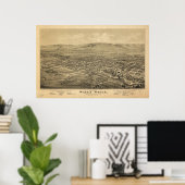 Walla Walla Washington 1876 Antiek Panorama Poster (Thuiskantoor)