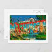 Walla Walla , Washington - grote letterscènes Briefkaart (Voorkant / Achterkant)