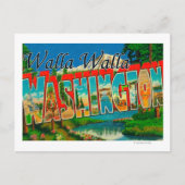 Walla Walla , Washington - grote letterscènes Briefkaart (Voorkant)