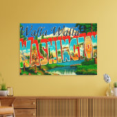 Walla Walla , Washington - grote letterscènes Canvas Afdruk (Insitu (Woonkamer))