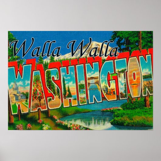 Walla Walla , Washington - grote letterscènes Poster (Voorkant)