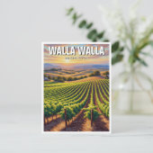 Walla Walla Washington Reizen Briefkaart (Staand voorkant)