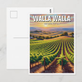 Walla Walla Washington Reizen Briefkaart (Voorkant / Achterkant)