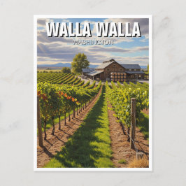 Walla Walla Washington Reizen Briefkaart