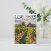 Walla Walla Washington Reizen Briefkaart (Staand voorkant)