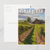 Walla Walla Washington Reizen Briefkaart (Voorkant / Achterkant)