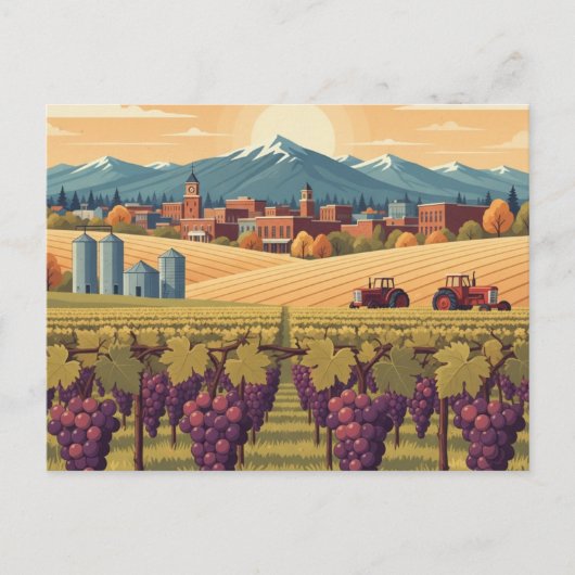 Walla Walla Washington Reizen Feestdagenkaart (Voorkant)