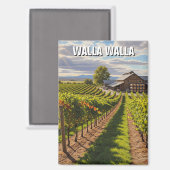 Walla Walla Washington Reizen Magneet (Voorkant / Achterkant)