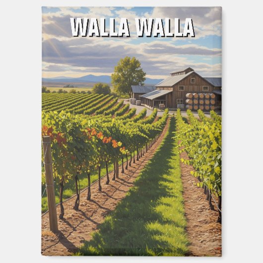 Walla Walla Washington Reizen Magneet (Voorkant)