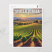 Walla Walla Washington Travel Briefkaart (Voorkant / Achterkant)