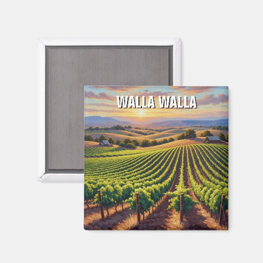 Walla Walla Washington Travel Magneet (Voorkant / Achterkant)