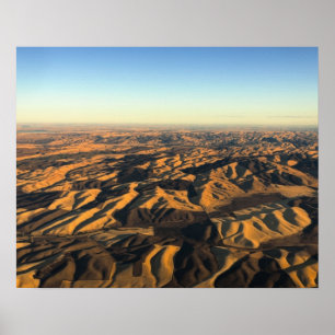 Walla Walla wijnland vanuit de lucht Poster