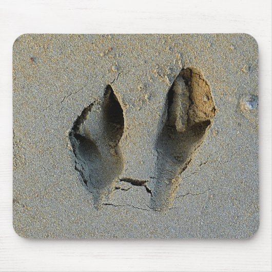 Wallaby Footprint in Sand Muismat (Voorkant)