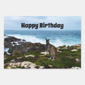 Wallaby on Seaside Rocks, Gift Wrap Sheets Inpakpapier Vel (Voorkant 3)