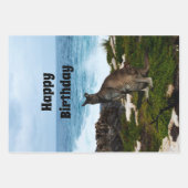 Wallaby on Seaside Rocks, Gift Wrap Sheets Inpakpapier Vel (Voorkant 2)
