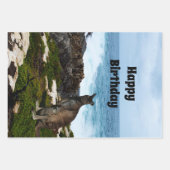 Wallaby on Seaside Rocks, Gift Wrap Sheets Inpakpapier Vel (Voorkant)