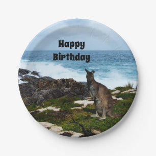 Wallaby on Seaside Rocks, papieren Borden Bordje