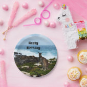 Wallaby on Seaside Rocks, papieren Borden Papieren Bordje (Feest)